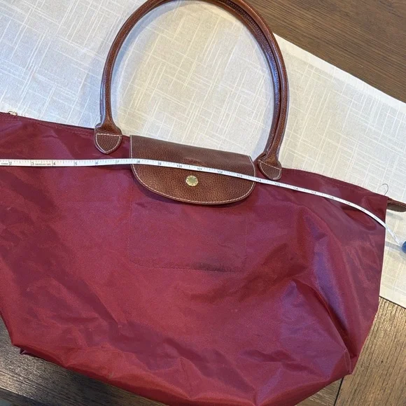 Longchamp le Pliage Burgundy Tote Bag Large - Picture 9 of 13